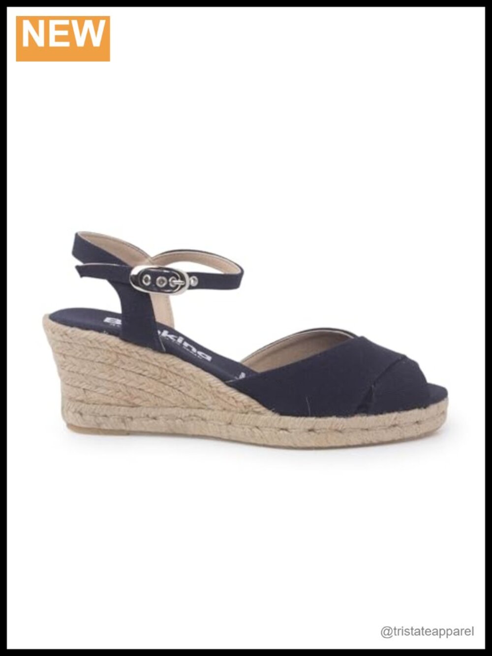 Vegan Espadrille Wedge Sandals with Organic Cotton Upper